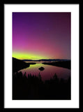 Northern Lights Over Emerald Bay - Framed Print