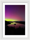 Northern Lights Over Emerald Bay - Framed Print