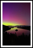 Northern Lights Over Emerald Bay - Framed Print