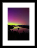 Northern Lights Over Emerald Bay - Framed Print