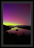 Northern Lights Over Emerald Bay - Framed Print