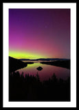 Northern Lights Over Emerald Bay - Framed Print