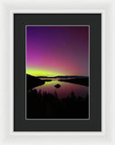 Northern Lights Over Emerald Bay - Framed Print