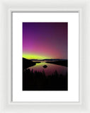 Northern Lights Over Emerald Bay - Framed Print