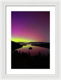 Northern Lights Over Emerald Bay - Framed Print
