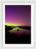 Northern Lights Over Emerald Bay - Framed Print