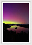 Northern Lights Over Emerald Bay - Framed Print