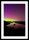Northern Lights Over Emerald Bay - Framed Print