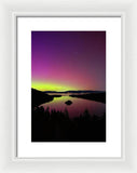Northern Lights Over Emerald Bay - Framed Print