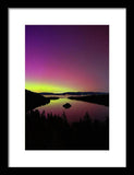Northern Lights Over Emerald Bay - Framed Print