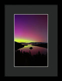 Northern Lights Over Emerald Bay - Framed Print