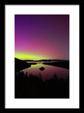 Northern Lights Over Emerald Bay - Framed Print