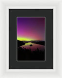 Northern Lights Over Emerald Bay - Framed Print