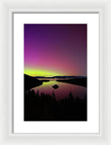 Northern Lights Over Emerald Bay - Framed Print