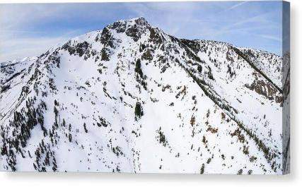 Aerial View Of Mount Tallac, Lake Tahoe - Canvas Print-12.000" x 6.375"-Lake Tahoe Prints