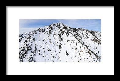 Aerial View Of Mount Tallac, Lake Tahoe - Framed Print-Lake Tahoe Prints