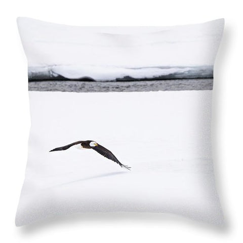 Bald Eagle Fly By - Throw Pillow-Lake Tahoe Prints