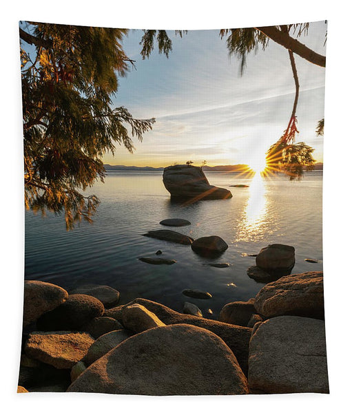 Bonsai Rock Sunburst Vertical - Tapestry