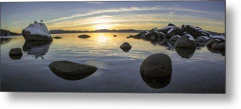 Bonsai Rock Sunset - Metal Print