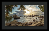 Bonsai Rock Through The Trees By Brad Scott - Framed Print