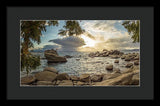 Bonsai Rock Through The Trees By Brad Scott - Framed Print