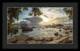 Bonsai Rock Through The Trees By Brad Scott - Framed Print