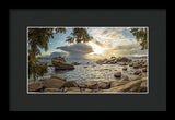 Bonsai Rock Through The Trees By Brad Scott - Framed Print