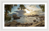 Bonsai Rock Through The Trees By Brad Scott - Framed Print