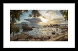Bonsai Rock Through The Trees By Brad Scott - Framed Print