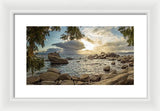 Bonsai Rock Through The Trees By Brad Scott - Framed Print