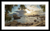 Bonsai Rock Through The Trees By Brad Scott - Framed Print
