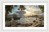 Bonsai Rock Through The Trees By Brad Scott - Framed Print