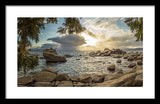 Bonsai Rock Through The Trees By Brad Scott - Framed Print