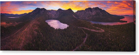 Cascade Ablaze By Brad Scott - Canvas Print