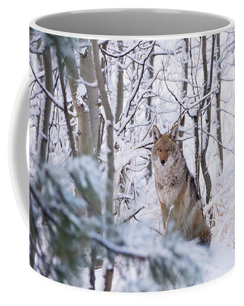 Coyote In The Aspens - Mug-Lake Tahoe Prints