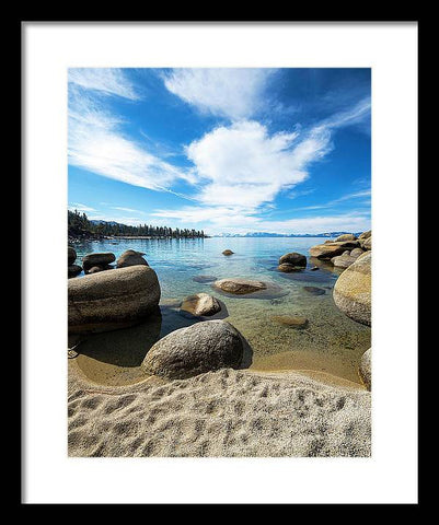 Crystal Waters - Sand Harbor Lake Tahoe - Framed Print