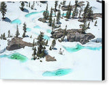 Desolation Blue Ice - Canvas Print-10.000" x 6.625"-Lake Tahoe Prints