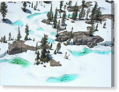 Desolation Blue Ice - Canvas Print-10.000" x 6.625"-Lake Tahoe Prints