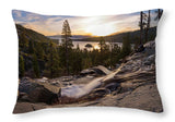 Eagle Falls Morning Glow By Brad Scott - Throw Pillow