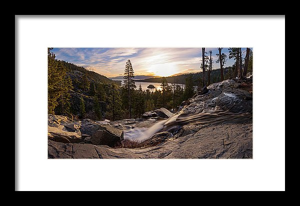 Eagle Falls Morning Glow By Brad Scott - Framed Print
