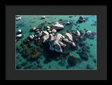 East Shore Boulders - Framed Print