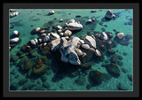East Shore Boulders - Framed Print