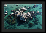 East Shore Boulders - Framed Print