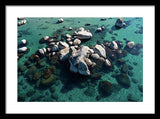 East Shore Boulders - Framed Print