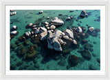 East Shore Boulders - Framed Print