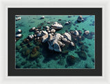 East Shore Boulders - Framed Print