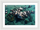 East Shore Boulders - Framed Print