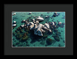 East Shore Boulders - Framed Print