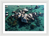 East Shore Boulders - Framed Print