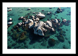 East Shore Boulders - Framed Print